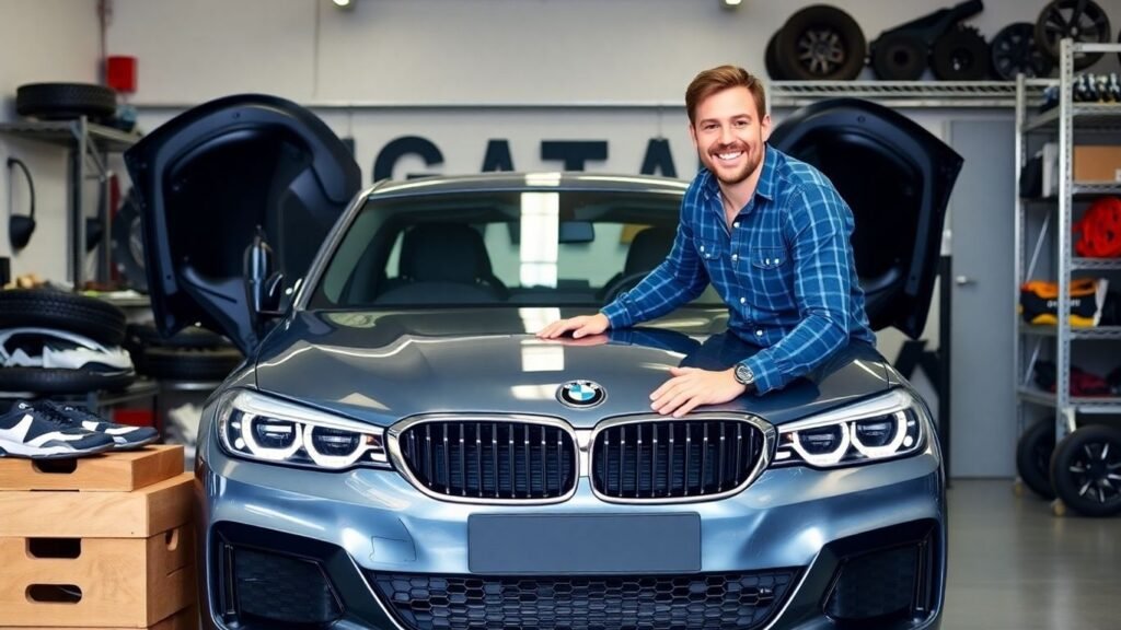 BMW car parts and happy customer