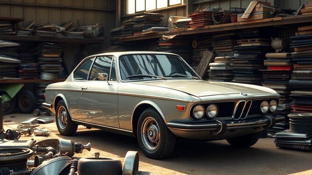 Classic BMW E9 coupe with rare parts