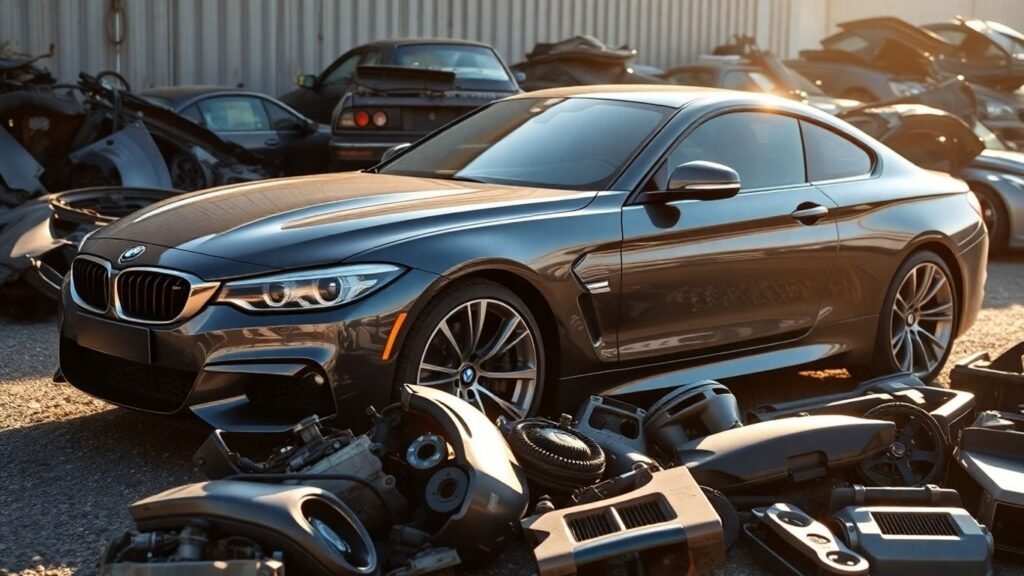 BMW car and salvaged car parts