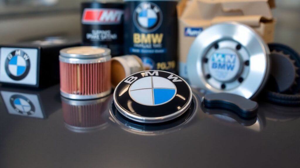 Genuine BMW parts and emblem