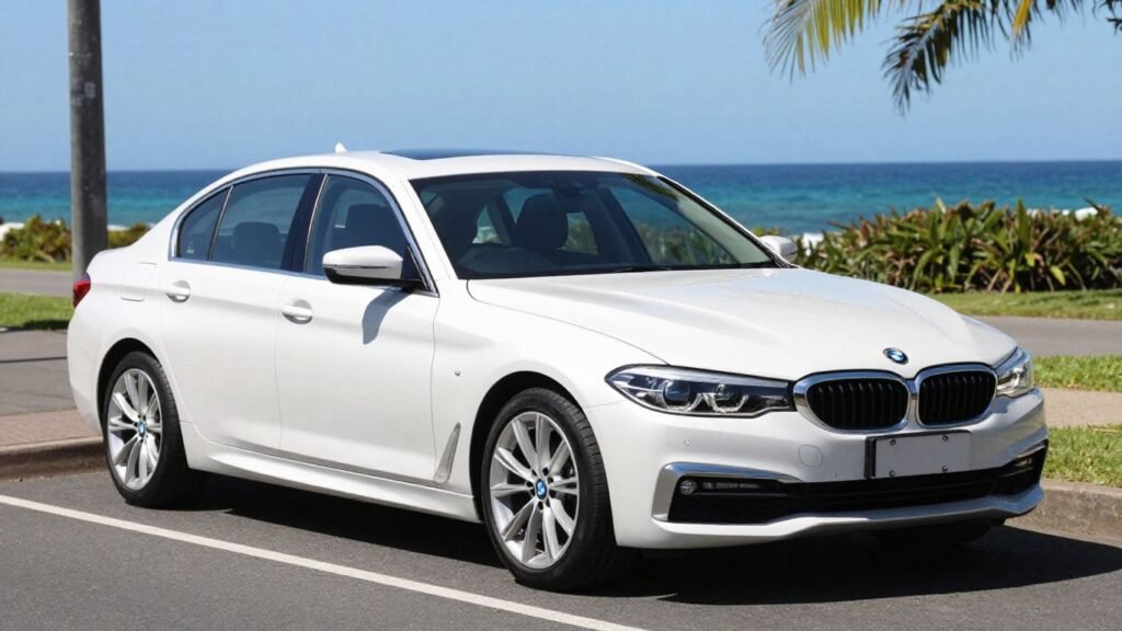 BMW car on a sunny Gold Coast street.