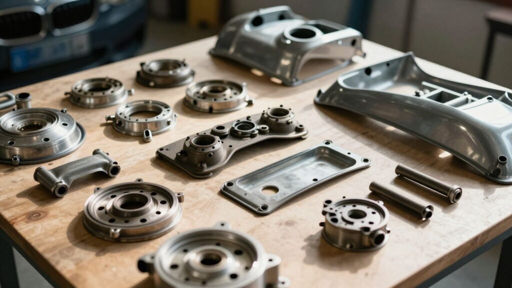 Recycled BMW parts in Sydney workshop